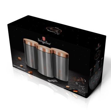 Berlinger Haus Σετ Δοχεία Αποθήκευσης Τροφίμων από Ανοξείδωτο Ατσάλι 3 τμχ Moonlight Edition BH-6273 - 