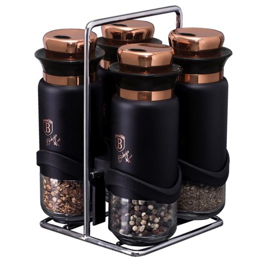 Berlinger Haus Σετ Δοχεία μπαχαρικών με βάση στήριξης 5 τμχ BH-1999