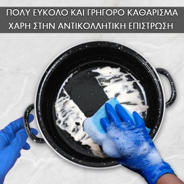 Σετ Αντικολλητικά Μαγειρικά Σκεύη 10τμχ από Ανοξείδωτο Ατσάλι με Εμαγιέ Επίστρωση Herzberg HG-04128 - 