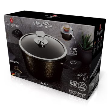 Berlinger Haus Κατσαρόλα 20cm με γυάλινο και πλαστικό καπάκι Primal Gloss Collection BH-6571 - 