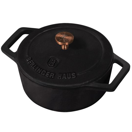Berlinger Haus Μίνι κατσαρόλα από χυτοσίδηρο με επίστρωση εμαγιέ 12 εκ. Black Royal Collection BH-6490