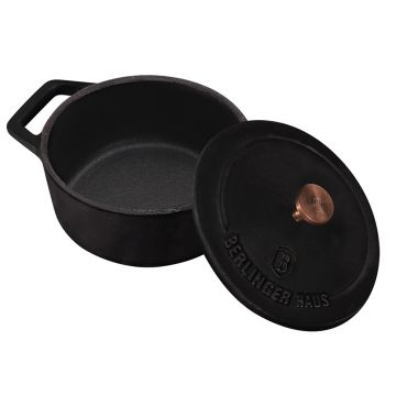 Berlinger Haus Μίνι κατσαρόλα από χυτοσίδηρο με επίστρωση εμαγιέ 12 εκ. Black Royal Collection BH-6490 - 