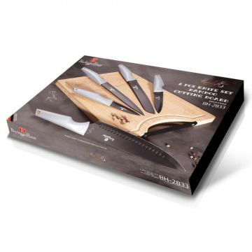 Berlinger Haus Σετ Μαχαίρια 6 τμχ από Ανοξείδωτο Ατσάλι με Βάση Κοπής Bamboo Moonlight Collection BH-2833 - 