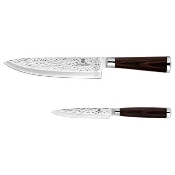 Berlinger Haus  Σετ Μαχαίρια 2 τμχ από Ανοξείδωτο Ατσάλι με καφέ λαβή ξύλου Primal Gloss Collection BH-2489