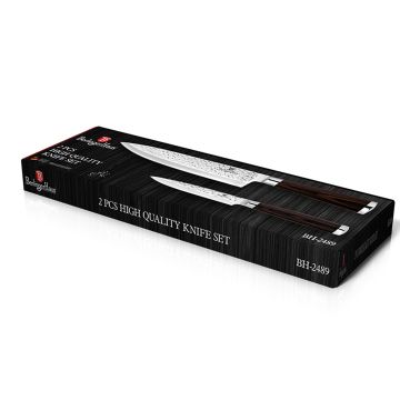 Berlinger Haus  Σετ Μαχαίρια 2 τμχ από Ανοξείδωτο Ατσάλι με καφέ λαβή ξύλου Primal Gloss Collection BH-2489 - 