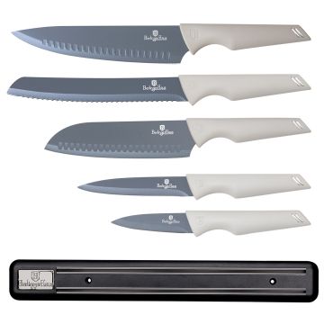 Berlinger Haus  Σετ μαχαίρια από ανοξείδωτο ατσάλι 6τμχ με επιτοίχια μαγνητική βάση Aspen Cpllection BH-2839