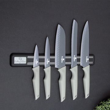 Berlinger Haus  Σετ μαχαίρια από ανοξείδωτο ατσάλι 6τμχ με επιτοίχια μαγνητική βάση Aspen Cpllection BH-2839 - 