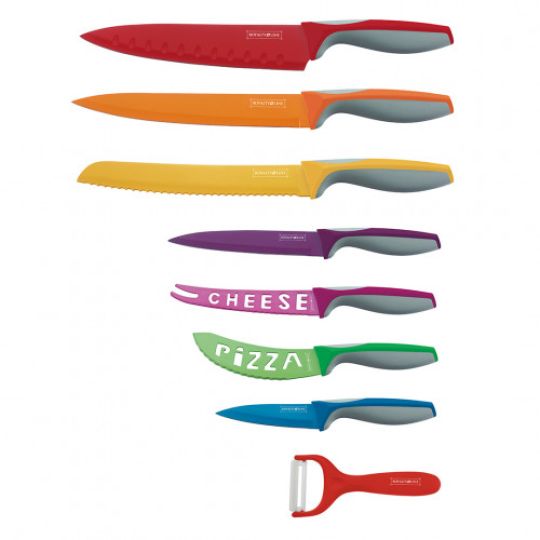 Royalty Line Σετ 7 Μαχαιριών και Αποφλοιωτής Πολύχρωμα RL-COL7A