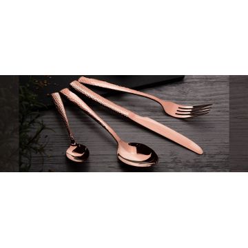 Σετ Μαχαιροπίρουνα 24 τμχ. από Ανοξείδωτο Ατσάλι με κρακελέ εφέ σε Rose Gold Berlinger Haus BH-2617NA - 