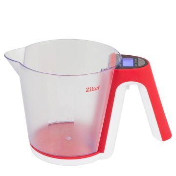 Zilan Ψηφιακή μεζούρα με ζυγαριά κόκκινη 1,2L ZLN7788-RED Zilan Ψηφιακή μεζούρα με ζυγαριά κόκκινη 1,2L ZLN7788-RED