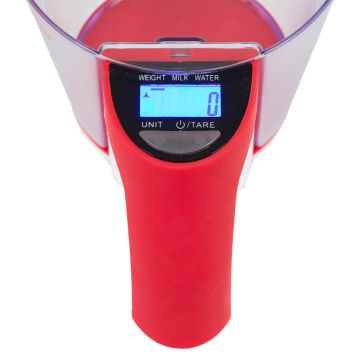 Zilan Ψηφιακή μεζούρα με ζυγαριά κόκκινη 1,2L ZLN7788-RED - 