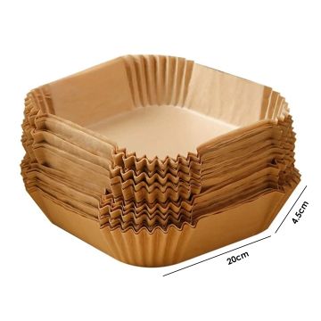 HomeVero Τετράγωνα Aντικολλητικά χαρτιά ψησίματος για φριτέζα αέρος 20cm 50τμχ HV-BPS20 - 