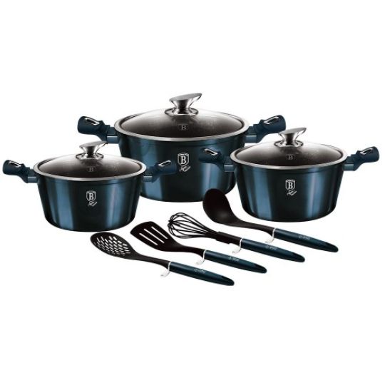 Berlinger Haus Σετ Μαγειρικά Σκεύη 10τμχ. με Τριπλή Μαρμάρινη Επίστρωση BH-6152