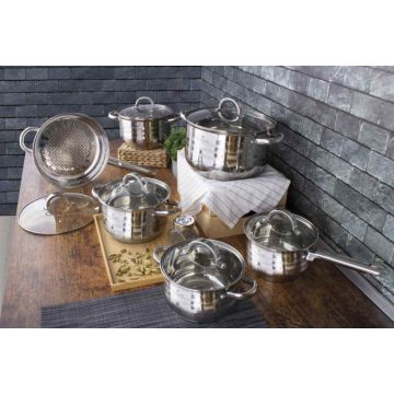 Blaumann Σετ Κατσαρόλες και Τηγάνι με Γυάλινα Καπάκια BL-1410 - 