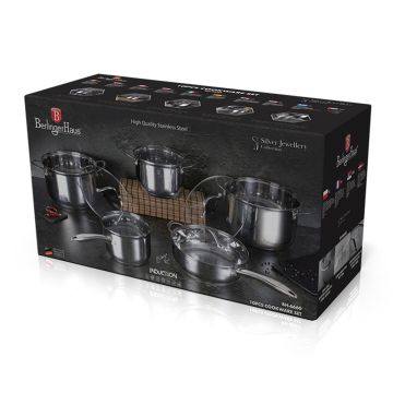 Berlinger Haus Σετ Μαγειρικά Σκεύη 10τμχ. Silver Jewellery Collection BH-6660 - 