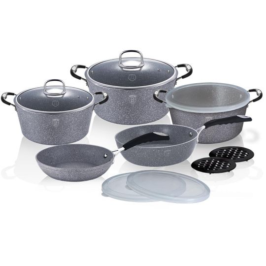 Berlinger Haus Σετ Αντικολλητικά Μαγειρικά Σκεύη 13τμχ. Stone Touch Line BH-6176