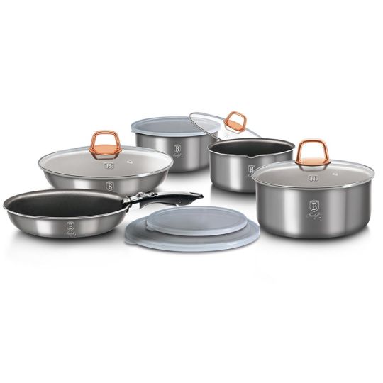 Berlinger Haus Σετ Αντικολλητικά Μαγειρικά Σκεύη 12 τμχ. Moonlight Collection BH-6102