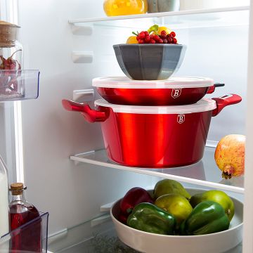 Berlinger Haus Σετ αντικολλητικά μαγειρικά σκεύη 13 τεμαχίων με αντικολλητική επίστρωση Metallic Line Burgundy Edition BH-7057 - 