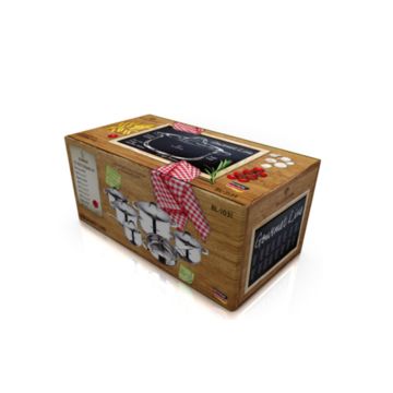 Blaumann Σετ Μαγειρικά Σκεύη 12τμχ. Inox με Γυάλινα Καπάκια BL-1031 - 