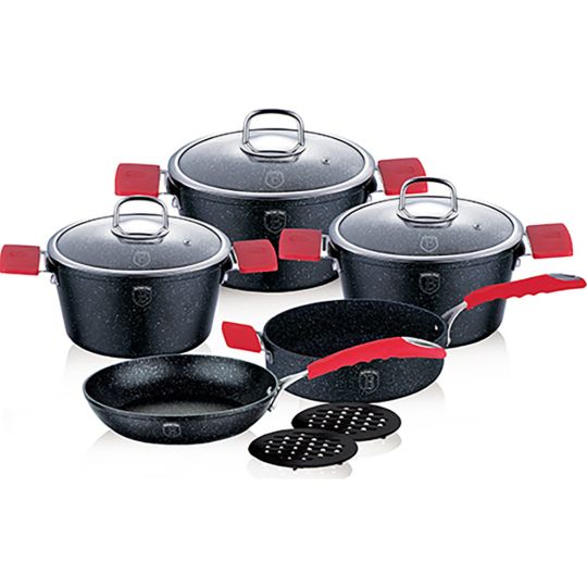 BERLINGER HAUS ΣΕΤ ΜΑΓΕΙΡΙΚΩΝ ΣΥΣΚΕΥΩΝ 10 ΤΕΜΑΧΙΩΝ Gray Stone Touch Line BH-1166N