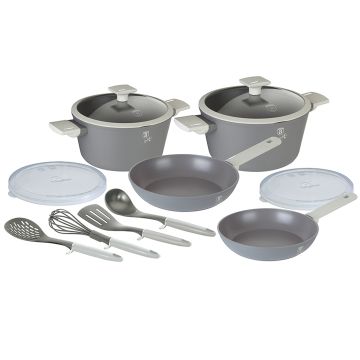 Berlinger Haus Σετ μαγειρικά σκεύη και εργαλεία κουζίνας 12 τμχ από σφυρήλατο αλουμίνιο Aspen Collection BH-7077