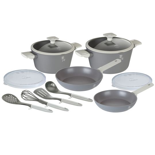 Berlinger Haus Σετ μαγειρικά σκεύη και εργαλεία κουζίνας 12 τμχ από σφυρήλατο αλουμίνιο Aspen Collection BH-7077