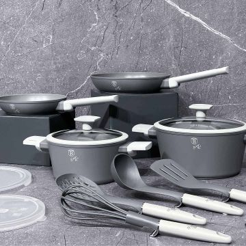 Berlinger Haus Σετ μαγειρικά σκεύη και εργαλεία κουζίνας 12 τμχ από σφυρήλατο αλουμίνιο Aspen Collection BH-7077 - 