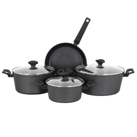 Zilan Σετ αντικολλητικά μαγειρικά σκεύη 7 τμχ με επίστρωση μαρμάρου ZLN3277