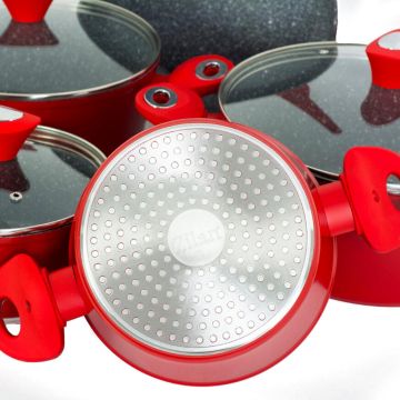 Zilan Σετ αντικολλητικά μαγειρικά σκεύη 9 τμχ με επίστρωση μαρμάρου ZLN3260 - 