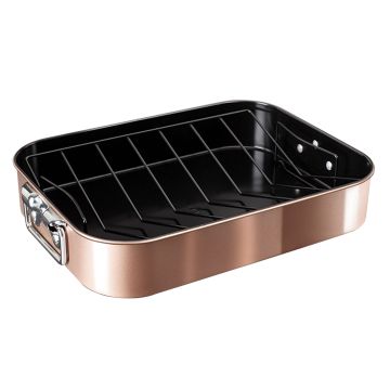 Berlinger Haus Αντικολλητικό Ταψί με σχάρα Metallic Line Rose Gold Edition BH-7845 Berlinger Haus Αντικολλητικό Ταψί με σχάρα Metallic Line Rose Gold Edition BH-7845