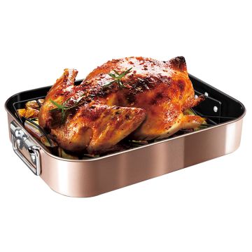 Berlinger Haus Αντικολλητικό Ταψί με σχάρα Metallic Line Rose Gold Edition BH-7845 - 