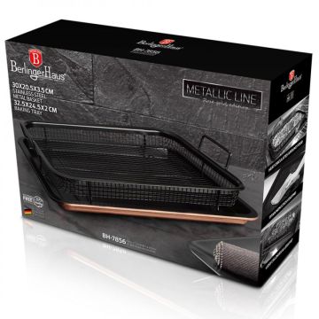 Βerlinger Haus Ταψί για τηγάνισμα χωρίς λάδι στο φούρνο Metallic Line Rose Gold Edition BH-7856 - 