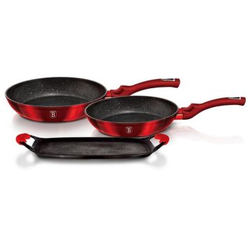 Berlinger Haus Σετ Τηγάνια 2τμχ. με Αντικολλητική Πλάκα Ψησίματος BH-1668 - 