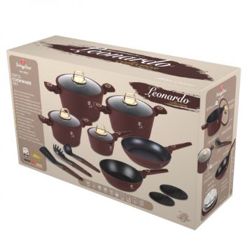 Berlinger Haus Σετ μαγειρικά σκεύη και εργαλεία κουζίνας 15 τμχ με τριπλή επίστρωση titan, Leonardo Collection BH-8051 - 