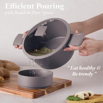 Berlinger Haus Σετ μαγειρικά σκεύη και εργαλεία κουζίνας 10 τμχ με τριπλή επίστρωση titan, Taupe Collection BH-8110 - 