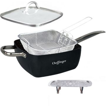Πολυλειτουργικό Τηγάνι με Μαρμάρινη Επίστρωση Cheffinger FA04
