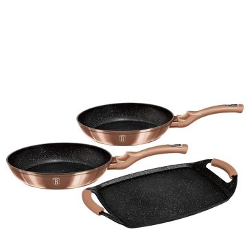 Berlinger Haus Σετ 2 αντικολλητικά τηγάνια και πλάκα ψησίματος BH-1669 - 