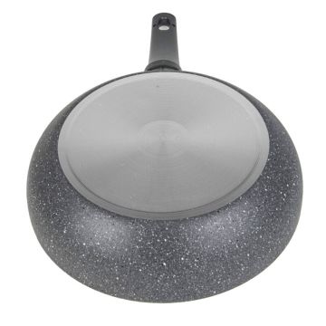 Zilan Αντικολλητικό Τηγάνι 24εκ. με επίστρωση γρανίτη και γυάλινο καπάκι ZLN2065 - 