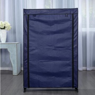 Herzberg Υφασμάτινη παπουτσοθήκη 9 ραφιών για αποθήκευση έως και 50 ζευγαριών μπλε HG-8077BLU - 