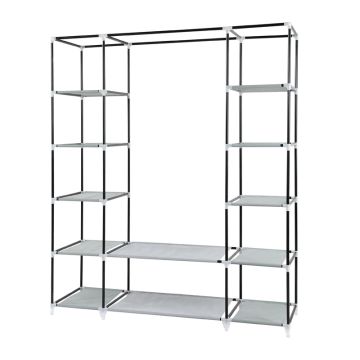 Φορητή υφασμάτινη ντουλάπα Herzberg HG-8009-BL Μπλε - 