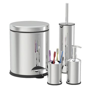 Zilan Σετ αξεσουάρ μπάνιου 4 τμχ inox  ZLN4605 Zilan Σετ αξεσουάρ μπάνιου 4 τμχ inox  ZLN4605