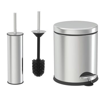 Zilan Σετ αξεσουάρ μπάνιου 4 τμχ inox  ZLN4605 - 