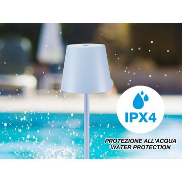 Επιτραπέζιο Επαναφορτιζόμενο Φωτιστικό LED σε γαλάζιο χρώμα Beper P201UTP124 - 