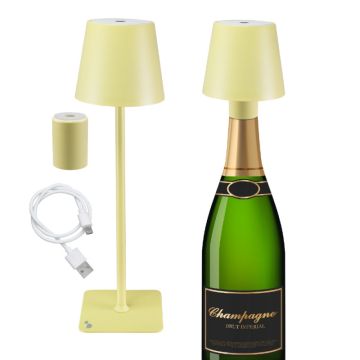 Επιτραπέζιο Επαναφορτιζόμενο Φωτιστικό LED σε κίτρινο χρώμα Beper P201UTP126 Επιτραπέζιο Επαναφορτιζόμενο Φωτιστικό LED σε κίτρινο χρώμα Beper P201UTP126