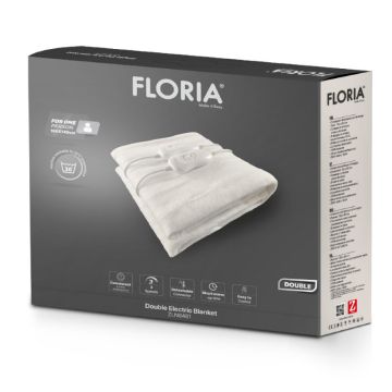 Διπλό Ηλεκτρικό Υπόστρωμα Πλενόμενο Λευκό 120W 160x140εκ Zilan ZLN8481 - 