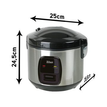Zilan Βραστήρας ρυζιού και Ατμομάγειρας 2 σε 1 500W ZLN2793 - 