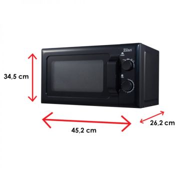 Zilan Φούρνος μικροκυμάτων σε μαύρο χρώμα 20L 700W ZLN1222 - 