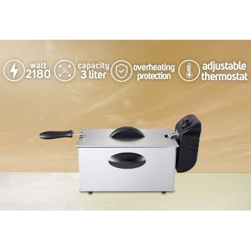 Φριτέζα για βαθύ τηγάνισμα 3L 1500Watt Zilan ZLN1819 - 