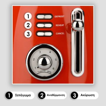 Zilan Ρετρό Φρυγανιέρα με 2 θέσεις φρυγανίσματος 850W ZLN7040 - 