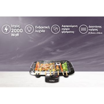 Zilan Ηλεκτρικό Μπάρμπεκιου 2000 watt ZLN2867 - 